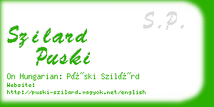 szilard puski business card